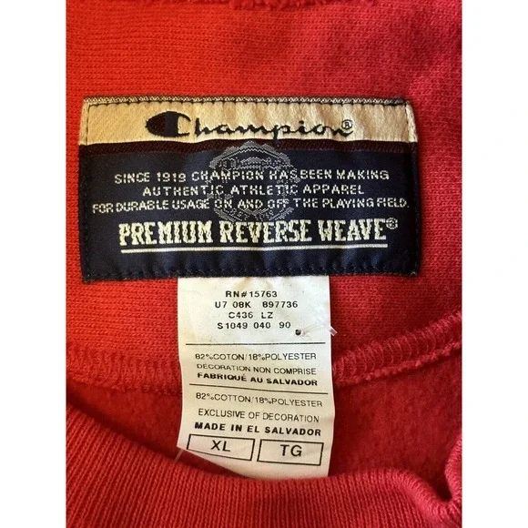 NWOT Men’s Champion Premium Reverse Weave Crewneck Sweatshirt Size XL - Picture 4 of 4